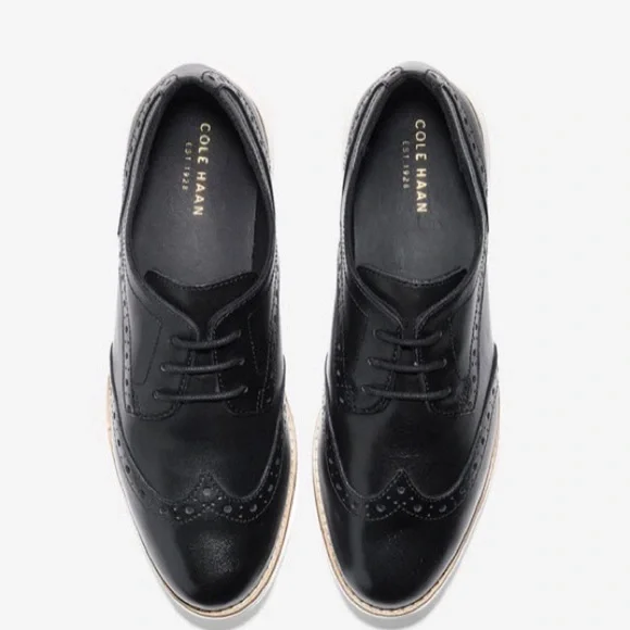 🌿Cole Haan🌿Grand Wing Oxford Black Nike Air 6 - Picture 2 of 5